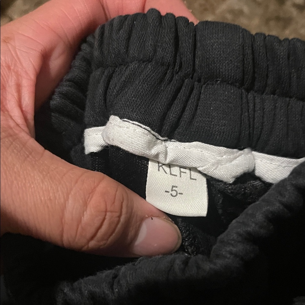 KLFL Kids Cozy Gray and Black Sweatpants - Picture 7 of 8
